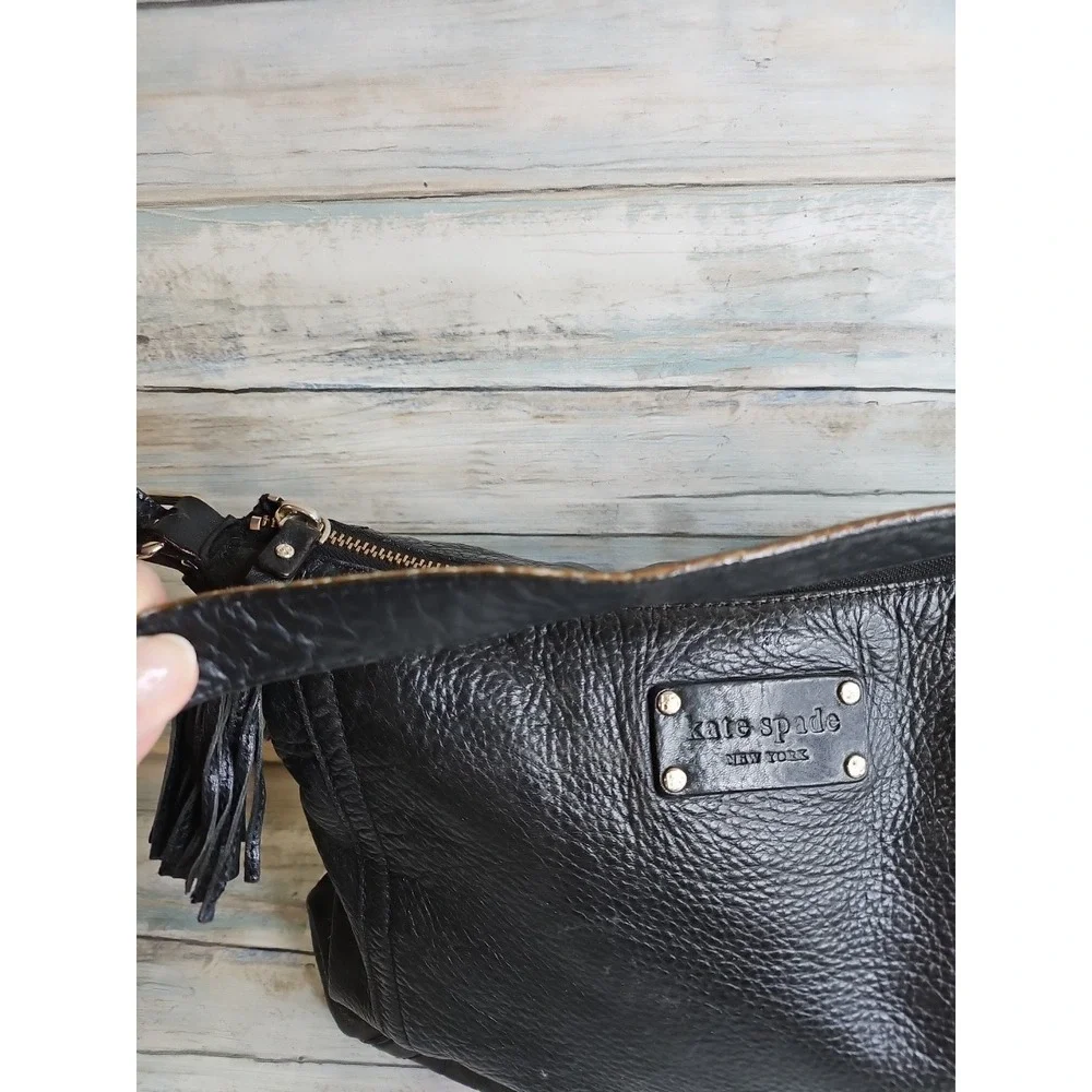 Kate Spade‎ black leather medium bag, used